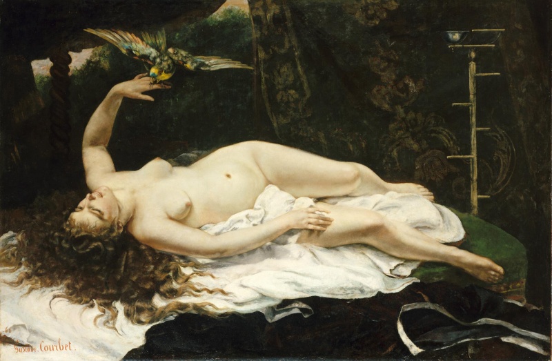 Datei:Gustave Courbet - Woman with a Parrot 1866.JPG